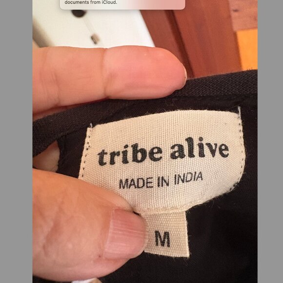 Tribe Alive Linen Maxi Dress from Madewell Black Size Medium - Picture 4 of 5